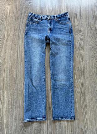 Женские голубые оригинальные стрейчевые джинсы mussimo dutti mid rise