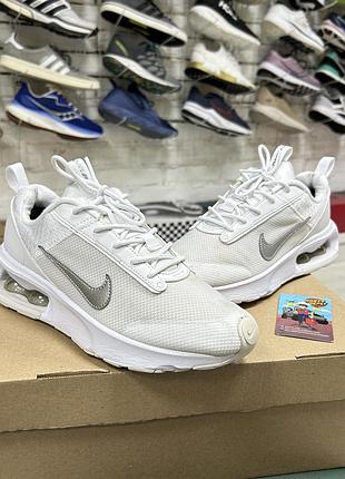 Жіночі кросівки nike air max intrlk lite сітка білі оригінал стильні для бігу тренувань залу фітнесу спорту легкі бу 38.5-39 р спортивні повсякденні