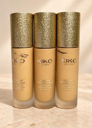 Тональна основа kiko milano holiday wonderlights silky glow foundation & concealer, 28 мл
