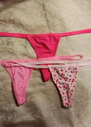Трусики стрінги, комплект 3 шт,  primark 38/40