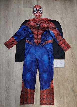 Дитячий карнавальний костюм «людина-павук» (spider-man) з м'язами та маскою. 134 см 140 см