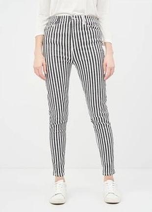 Джинси pull&bear штани в смужку брюки скіні