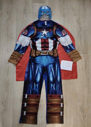 Детский карнавальный костюм капитана америкы (marvel / Герасты) капитан америка 134 см 140 см
