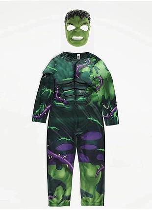 Карнавальный маскарадный костюм зомби халк hulk avengers marvel для мальчиков halloween хэллоуин новогодний 7-8 лет