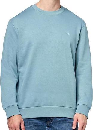 Cвiтшот calvin klein блакитний archive logo fleece sweatshirt