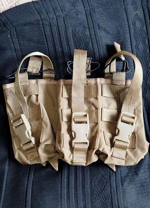 Тройной подсумок для магазинов (coyote / койот) molle