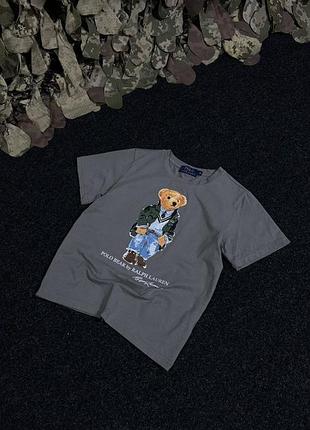 Футболка чоловіча polo ralph lauren teddy сіра