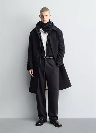 Нове чоловіче пальто zara man archive з лімітованої колекції. кашемір, вовна