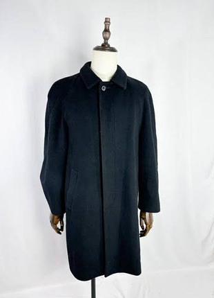 Качественное мужское черное пальто/52/ brend blue marine шерсть 80%