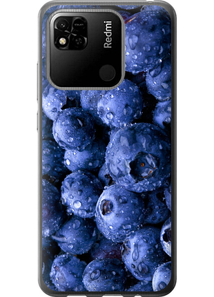 Чехол на xiaomi redmi 9c голубика из силикона fch_0042163