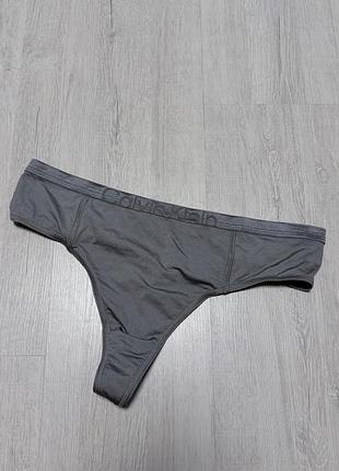 Трусики жіночі calvin klein стринги з високою посадкою, сірі