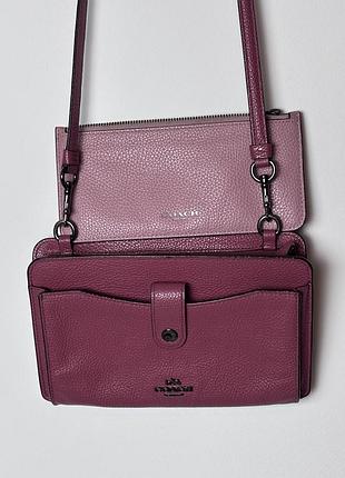 Шкіряна сумка-мессенджер coach noa pop-up