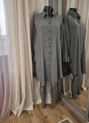 Удлинённая рубашка 👕, туника оверсайз 5