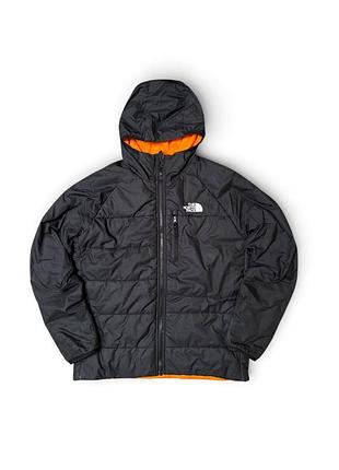 Куртка чоловіча the north face чорна з помаранчевою підкладкою