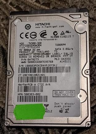 100% hdd 2.5 320 гб hitachi 7200 70.9/71.6 жесткий диск hts725032a9a364 хитачи