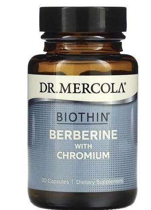 Biothin, berberine with chromium, dr. mercola, 30 капсул