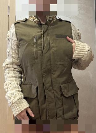 Жіноча мілітарі куртка кольору хакі maison scotch (лінійка scotch & soda)
