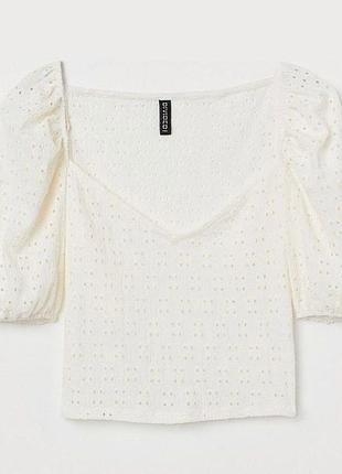 Топ з обʼємними рукавами h&m 4