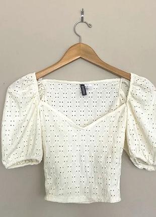 Топ з обʼємними рукавами h&m 2