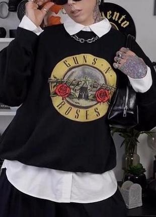 !!!світшот жіночий guns n' roses чорний!!!