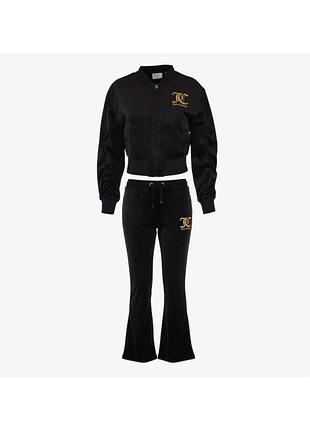 Спортивний костюм для дівчаток juicy couture велюровий чорний 12-13 років