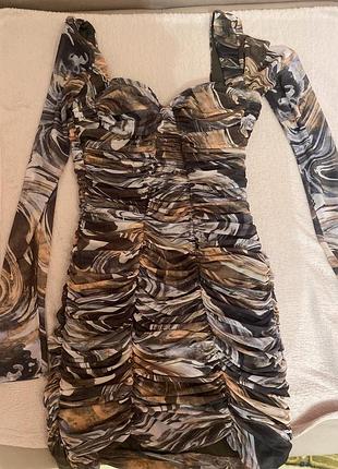 Плаття з штанами з сіточки з підкладкою zara