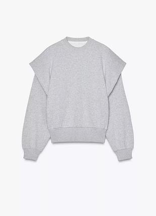 Zara свитшот с объемными плечами