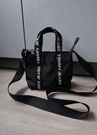 Сумка жіноча tommy hilfiger міні тоут чорна