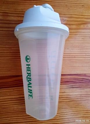 Пластик прозрачный шейкер мерный стакан с крышкой herbalife