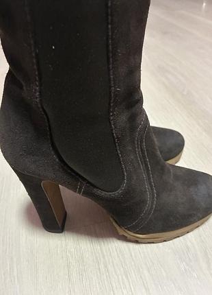 Замшеві ботильйони черевики prada (оригінал) 4