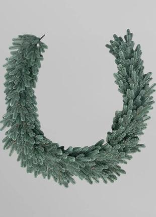 Хвойная гирлянда литая traditional, голубой, 200 см