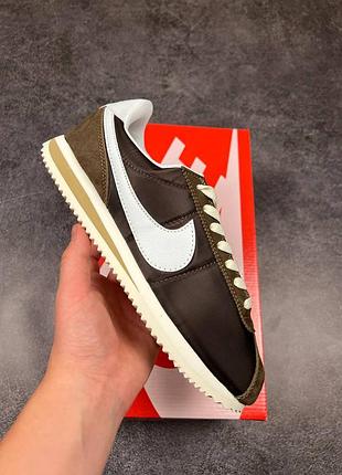 Кросівки nike cortez brown white 2