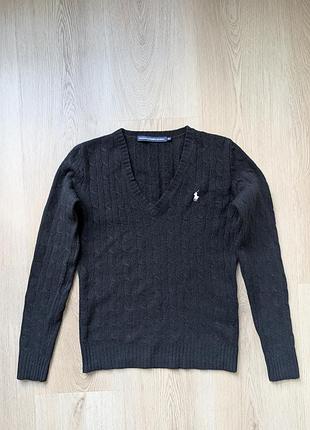 Оригінальний жіночий шерстяний вязаний світер ralph lauren sport роз м