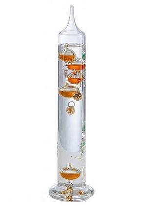 Термометр галлилея moller 34 cm 5 balls cognac / gold 106322