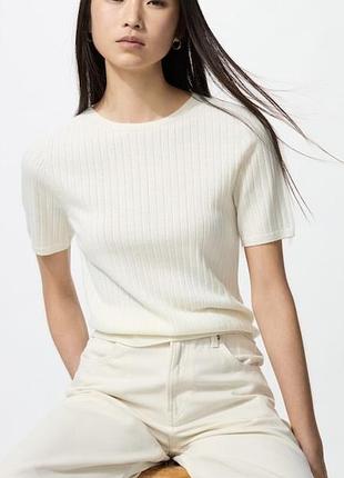 🖤джемпер в рубчик uniqlo из 100% шерсти🖤