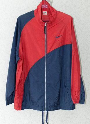Вітровка чоловіча nike vintage червона, синя (розмір m)