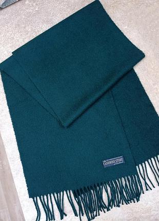 Кашемировый шарф the cashmere store of scotland 100% кашемир изумрудного цвета для мужчин для женщин