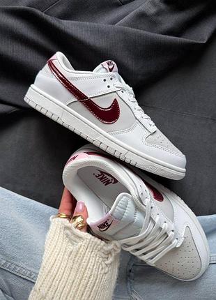 Кроссовки женские найк nike dunk low sail burgundy crush