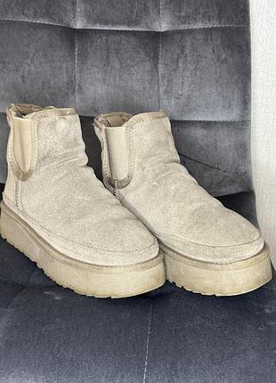 Чоботи жіночі ugg зимові бежеві