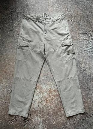 Штани stone island 3100041 cotton linen canvas ghost piece