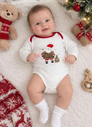 Новорічний бодік 3-6 міс. my first christmas новий рік різдво мій перший новий рік