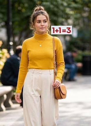 1+1=3 🎁 гольф водолазка у рубчик від h&m