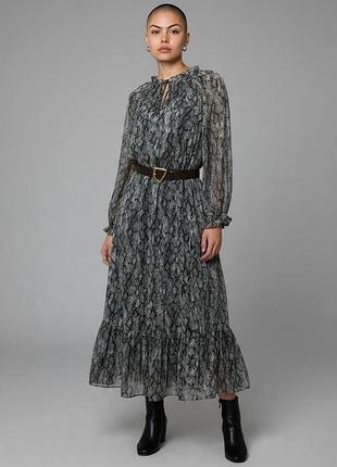 Шикарна шифонова сукня zara з люрексом, р. m ✨