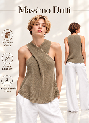 Massimo dutti трикотажний плетений топ