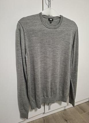Светр чоловічий uniqlo сірий 5
