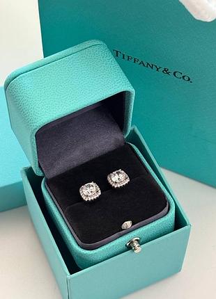 Сережки жіночі tiffany & co. срібні з фіанітами