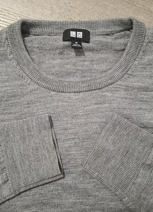 Светр чоловічий uniqlo сірий 7