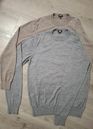 Светр чоловічий uniqlo сірий 10