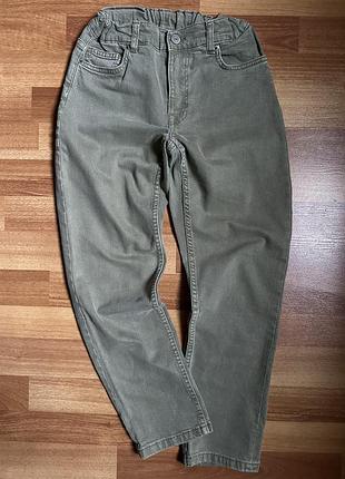 Джинси для підлітків zara хакі 10 років 140 см
