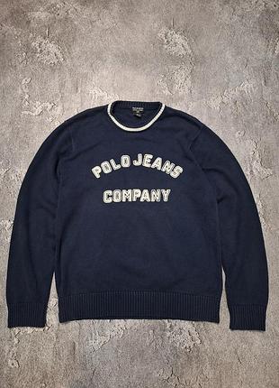 Винтажный свитшот / джемпер polo jeans co. ralph lauren (original) | размер xl